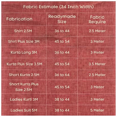 Image of Unstitched Cotton Fabric for Men and Women - Light Weight Trending Self Pattern Khadi Cotton Fabric Material (3 Meter, Light Pink)