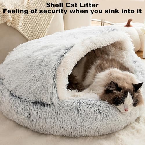 Nid apaisant chat maison pour chaton et petite cachette grise