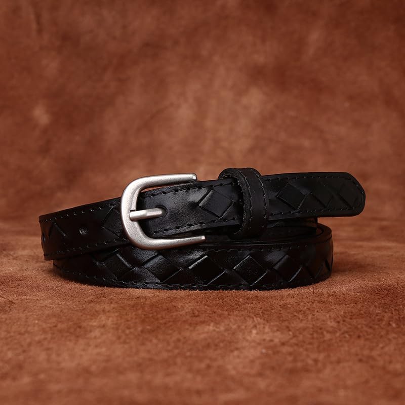 1.8cm Skinny Leather Stitched Belt - Braided Waist Strap For Women's Dresses, Jeans & Coats4