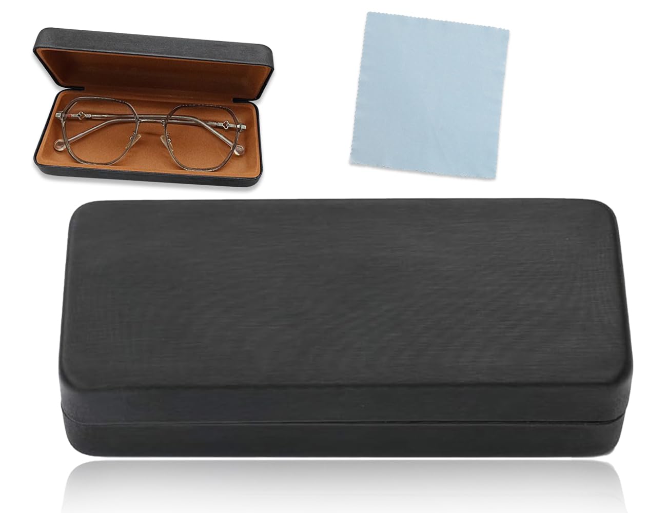 Set 2 Custodie Per Occhiali Rigide In PU - Include Panno E Cacciavite, Design Vintage - Foto 12