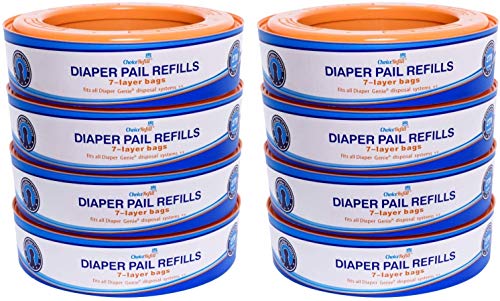 Image of ChoiceRefill Compatible with Diaper Genie Pails, 8-Pack, 2160 count