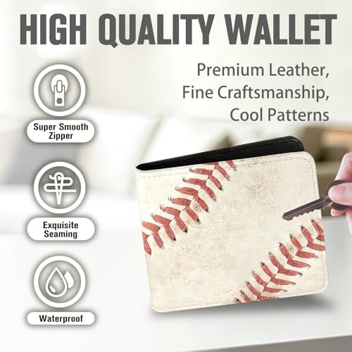 Image of Kids Wallet for Boys, Cool Wallets for Teen Son Ages 4 5 6 7 8 9 10 11 12 13 14 15 16, Leather Bifold Purse with Coin Pocket ID Window, Christmas Birthday Gift for Kid Men Boy Youth Guys