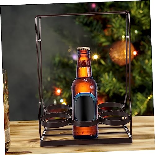 Soporte elegante para botellas de vino de hierro para casa y bares miniatura 3