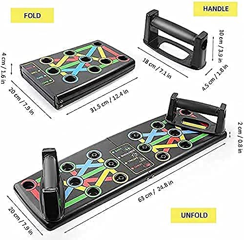Image of GRAZIA Push Up Board with Foam Grip Handle for Chest Press, Home Gym Fitness Exercise, Strength Training, Push Up Bar Stand for Men and Women, Exercise Equipment for Home