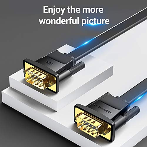Cabo Docooler DAIBJ VGA 3 + 6 macho para macho Cabo plano 1080P High HDTV adaptador de vídeo para pr