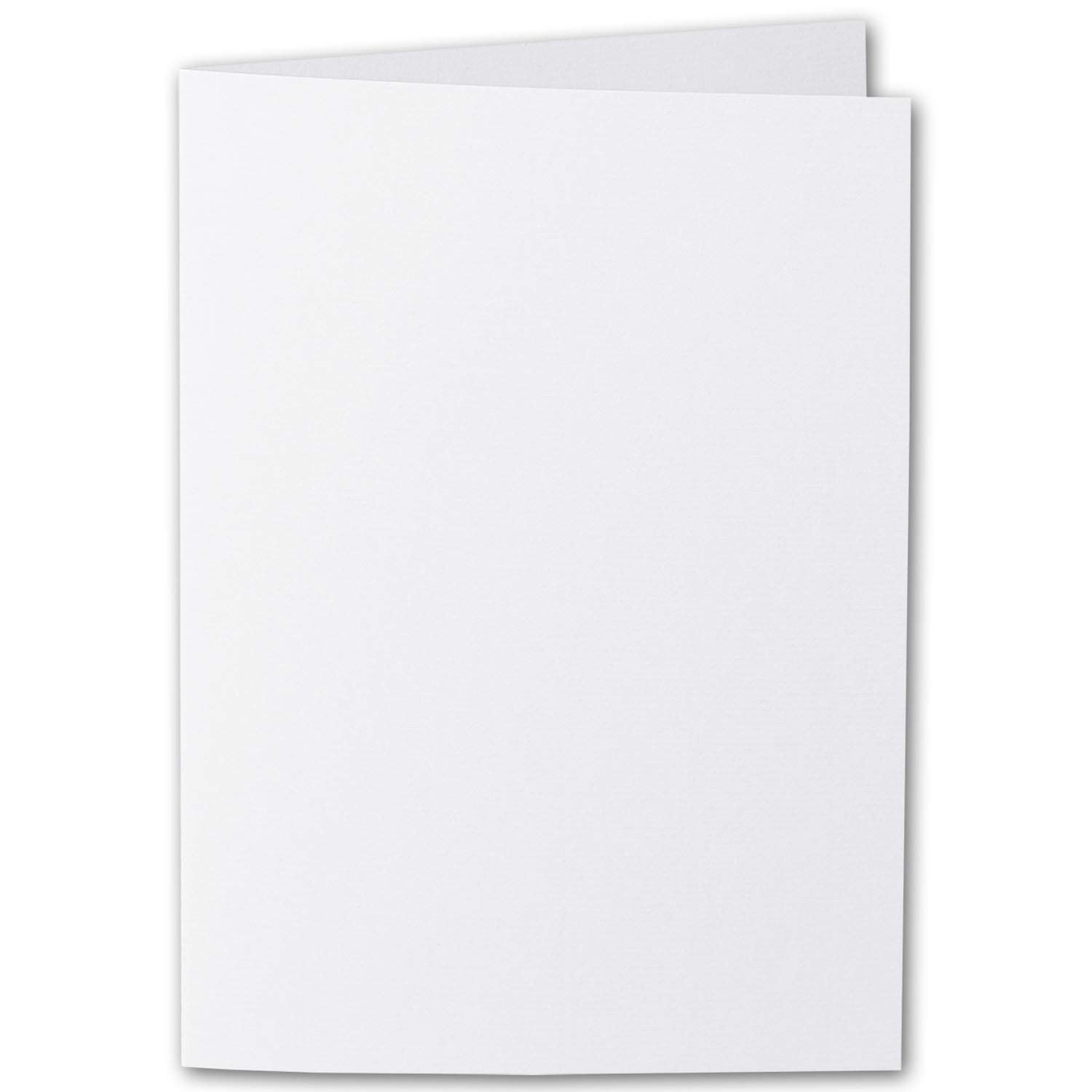 ARTOZ 50x DIN B6 Faltkarten-Set mit Umschlägen - Blütenweiß (Weiß) - 120 x 169 mm - gerippte Bastelkarten blanko mit Brief-Umschlägen - 220 g/m²