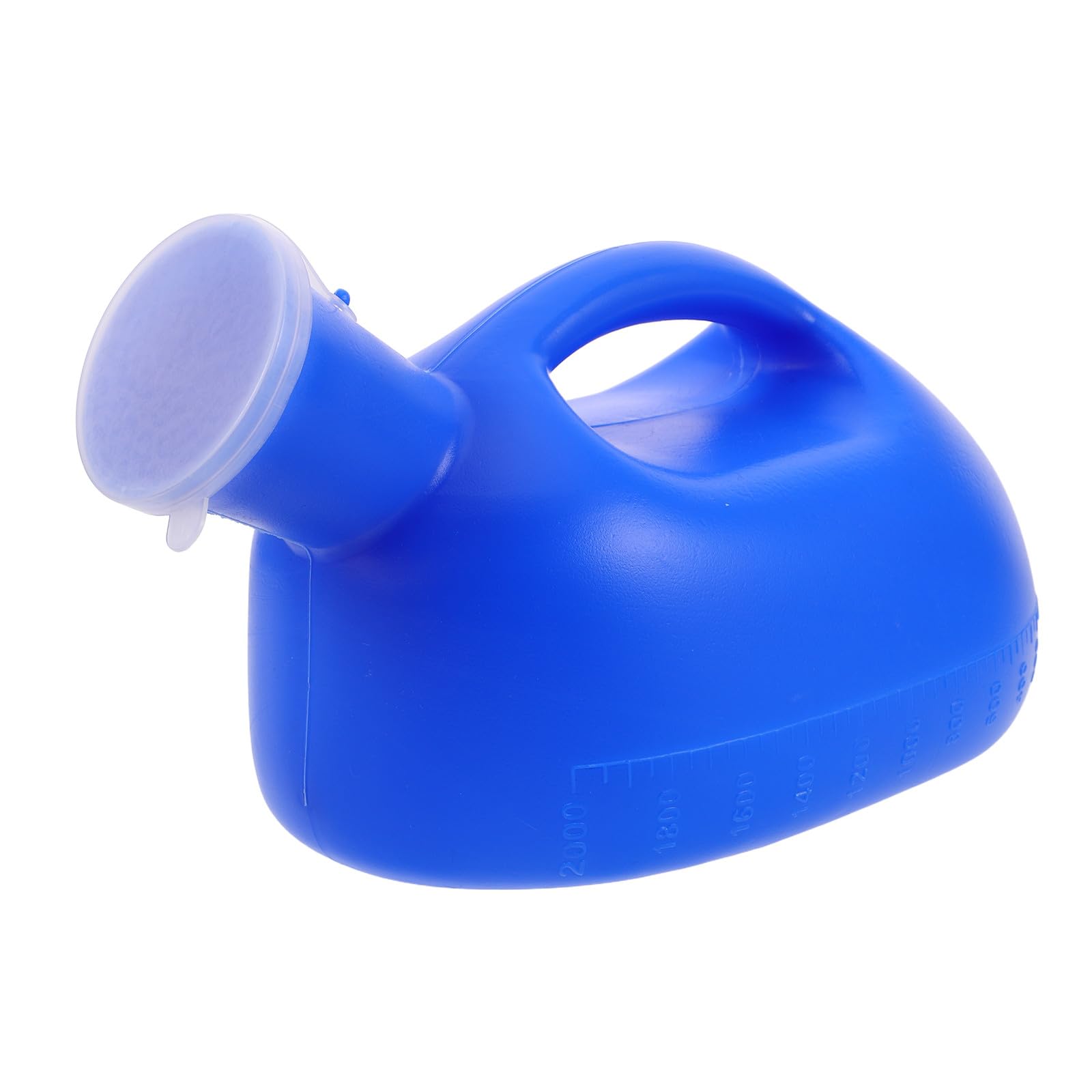 Urinario masculino portátil de plástico resistente azul de 2L