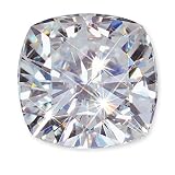JEWELERYIUM Loose Moissanite 2.00CT, 8.0MM Real Colorless Diamond, VVS1 Clarity, Cushion Cut Brillia
