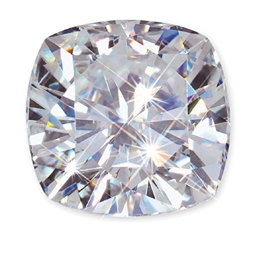 Jeweleryium Loose Moissanite 2.00Ct, 8.0Mm Real Colorless Diamond, Vvs1 Clarity, Cushion Cut Brilliant Gemstone For Making Vintege Ring, Jewelry, Pendant, Earrings, Necklaces, Watches #TOP18