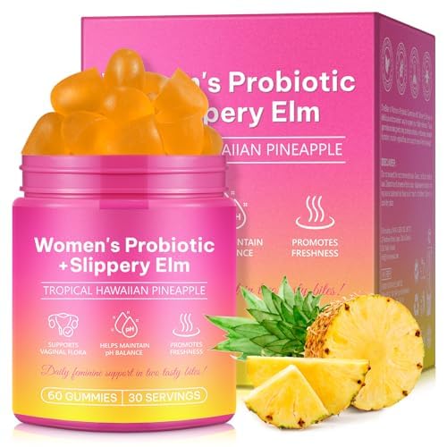 Gominolas Probióticas para Mujeres 60 PCS, Equilibrio pH, Favorece la Salud Intestinal y el Sistema Inmune, Mezcla de Prebióticos y Lactobacilos