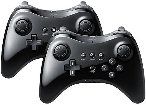 QUMOX 2 x Controlador de Mano Wireless Gamepad Joypad Remoto Mando de Juego para Nintendo Wii U Pro