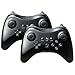 2X QUMOX manette contrôleur joystick de jeux double analogique sans fil game controleur gamepad pour ND U NOIR