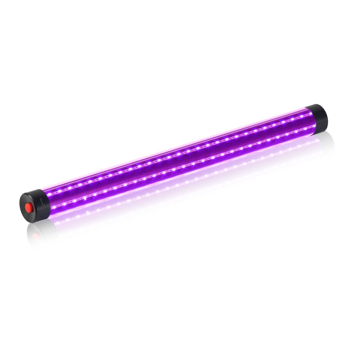 Rechargeable LED Black Light Bar, Cordless 395nm Battery Operated UV Blacklight for Body Paint, Tapestries, Posters, Neon Parties, Halloween (1, 50cm-24w)