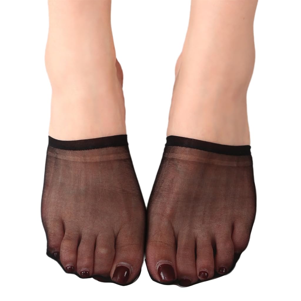 GMBYLBY Breathable Half Socks For Women Sheer Mesh Toe Top Not Show Liner Invisible Covers Forefoot