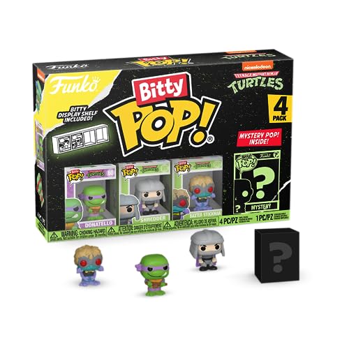 Funko Bitty POP! Teenage Mutant Ninja Turtles, Donatello,Shredder,Baxter Stockman and A Surprise Mystery Mini Figure