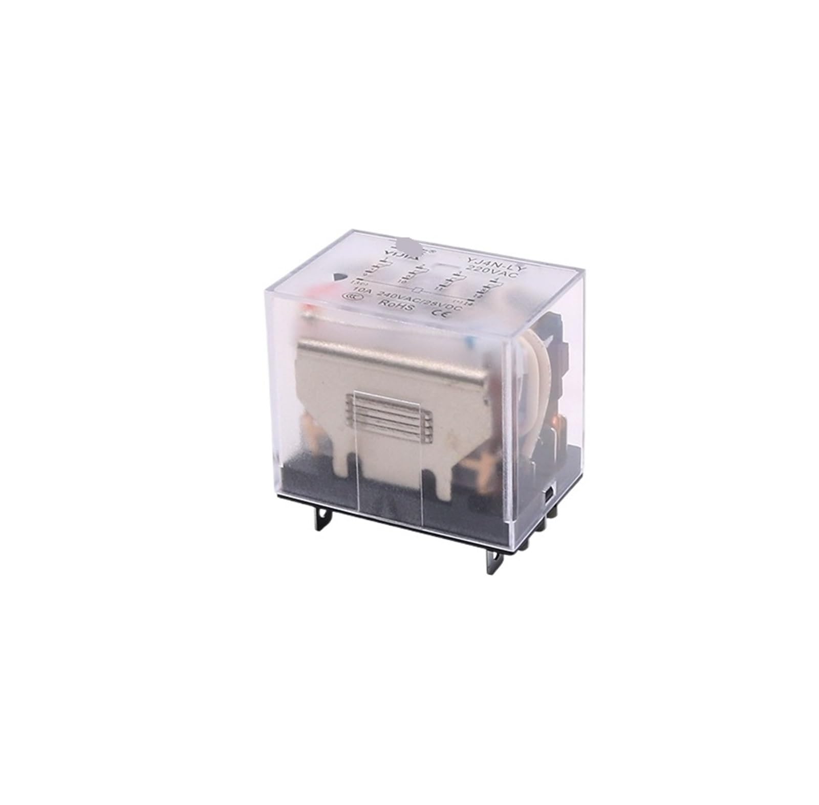 Relé electromagnético intermedio de 14 pines con base HH62P pequeña 10A 4