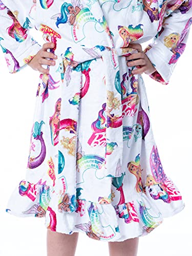 Barbie Mattel Girls Fantasy Mermaid Fairy Rainbow Ruffled Bathrobe Robe3