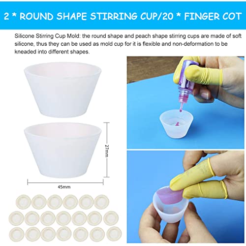 Image of HASTHIP 29 PCS Silicone Resin Measuring Cups Kit with Mixing Bowl, Resin Mixing Cups, Silicone Mold Workbenches Beaker Drilling Bits Sticks Cup Dispenser