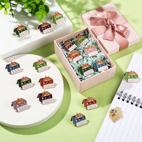 Image of Ferreve Dumpster Fire Pins Bulk Back to School Gift for Teacher Appreciation Pin Funny Dumpster Fire Office for Staff