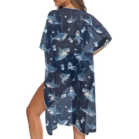 Shark Women’s Chiffon Cover Up