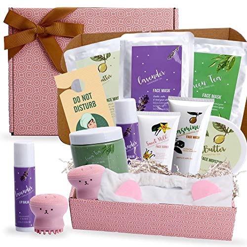 Facial Masks Skin Care Beauty Gift Box. Pampering Home Spa Complete Facial Sheet Mask Care Beauty Box. Unwind and Pamper Yourself or Loved one with this Deluxe Luxurious Gift.