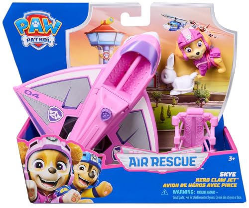 Paw Patrol: Air Rescue Skye Action Figure & Hero Claw Jet Plane with Retractable Claw, Rescue Basket & Bunny, Kids’ Toys for Boys & Girls Aged 3+ - Image 3