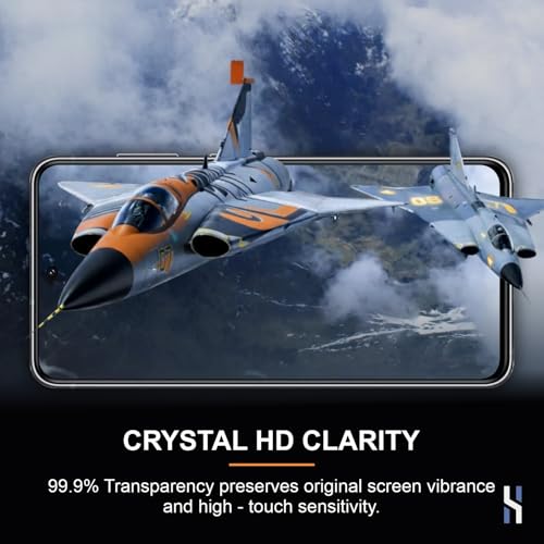 Image of Tempered Glass for Samsung Galaxy S21 Fe (6.4 Inch) Military Grade 9H Screen Guard, Anti-Scratch, Shatterproof, Edge-to-Edge Full Coverage - Black Border