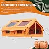 EROMMY 13X10FT Inflatable Tents for Camping, 9 People Easy to Build Oxford Cloth Large Sunroof and Good Ventilation Four Seasons Available