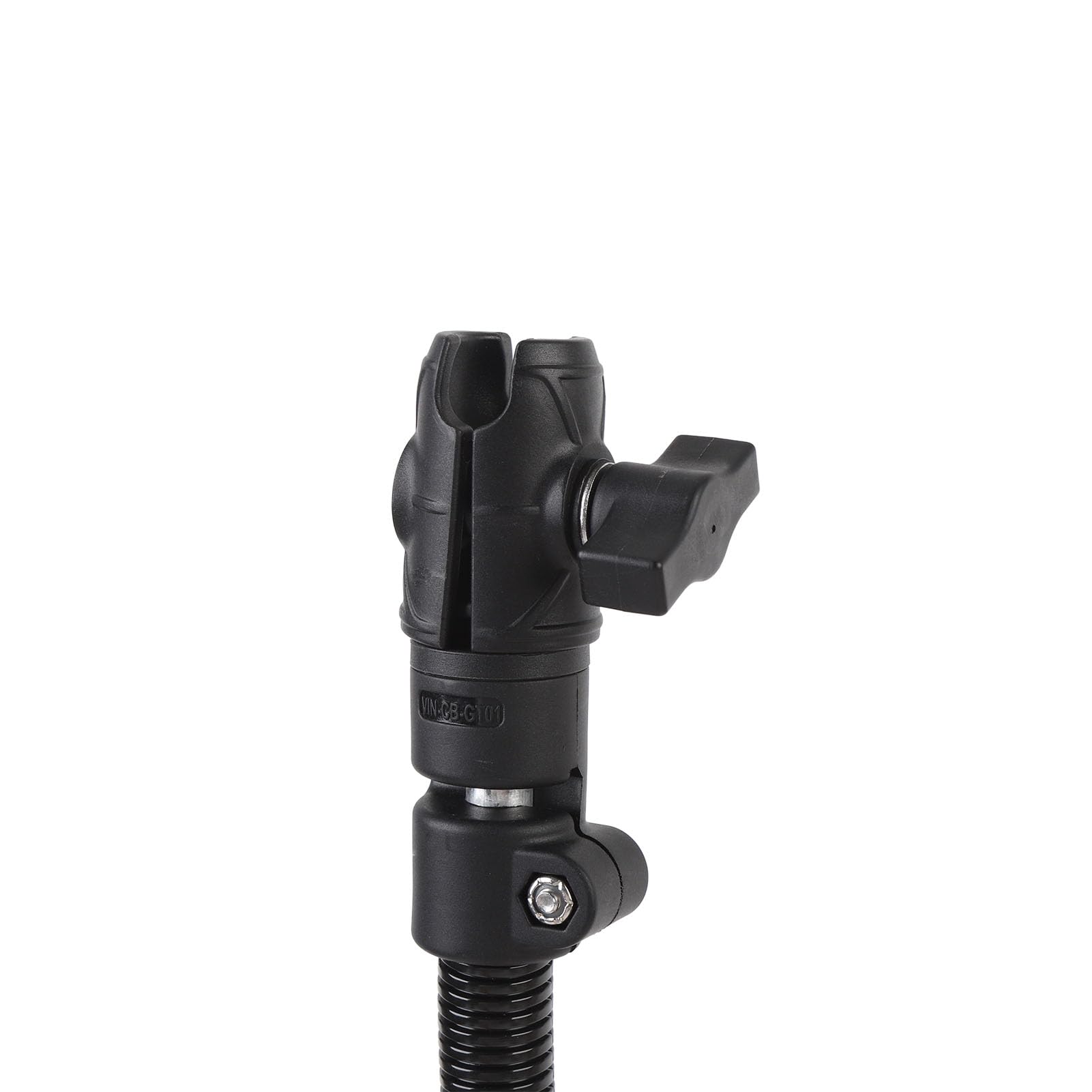 Supporto per Tablet su Binario per Seggiolino Auto in Alluminio Resistente con Braccio Girevole Flessibile per Visualizzazioni Orizzontali e Verticali