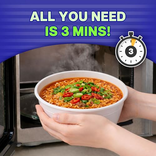 Image of Nongshim Ramen Noodles, Gourmet Instant Ramen bowl, Premium Microwavable Noodle Soup, Hot & Spicy, 3.03 Ounce (Pack of 6)