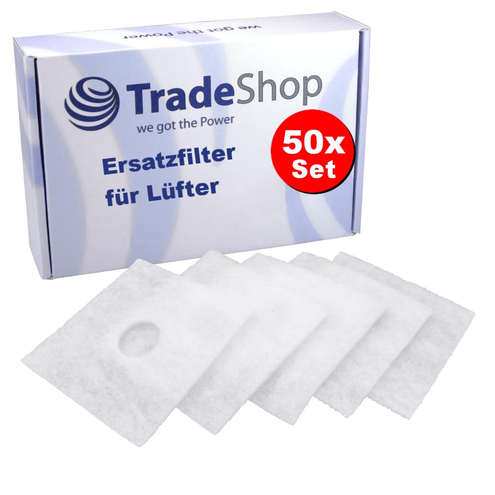 50x Trade-Shop Ersatz-Filter Luftfilter kompatibel mit Helios ELS-VEB 60/30, ELS-VEBI 60, ELS-VE 60/30, ELS-VEF 100, ELS-VEF 60/30, ELS-VEZ 100/30