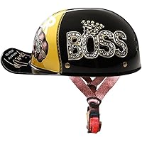 XRDSHY Halfhelm met ECE-goedkeuring, vintage motorhelm, baseballpet