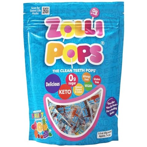 Zollipops, Sugar Free Lollipop - Gluten Free, Non GMO, Vegan and Kosher Safe Cover