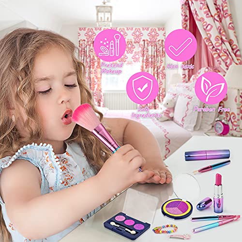 image for balnore 27 Pcs Girl Pretend Makeup for Toddlers - Toddler Makeup Kit w
