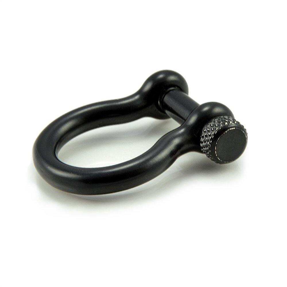 Ganzoo Set de 3 manilles en Acier Inoxydable Noir, Forme oméga, obturateur à vis pour Ouverture Rapide, idéal Bracelet paracorde, Cordons et Sangles, Colliers et Ceintures, Taille M 33x25x10 mm