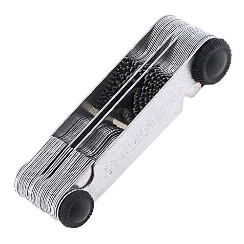 ChgImposs Metric & Imperial & US Screw Gauge SAE Whitworth 55 Degree & Metrisch 60 Degree Thread Pitch Gauge for Industrial Measurement