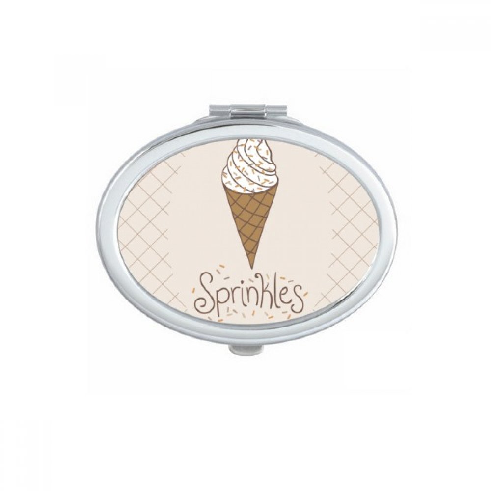 Miroir de maquillage compact ovale original, cadeau multicolore idéal pour l'anniversaire d'une amie