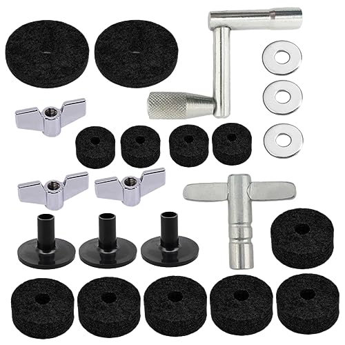 BIUDECO Drum Cymbals Kit Slip Felt Pads Set for Cymbal Replacement Accessories Drum Set Accessories