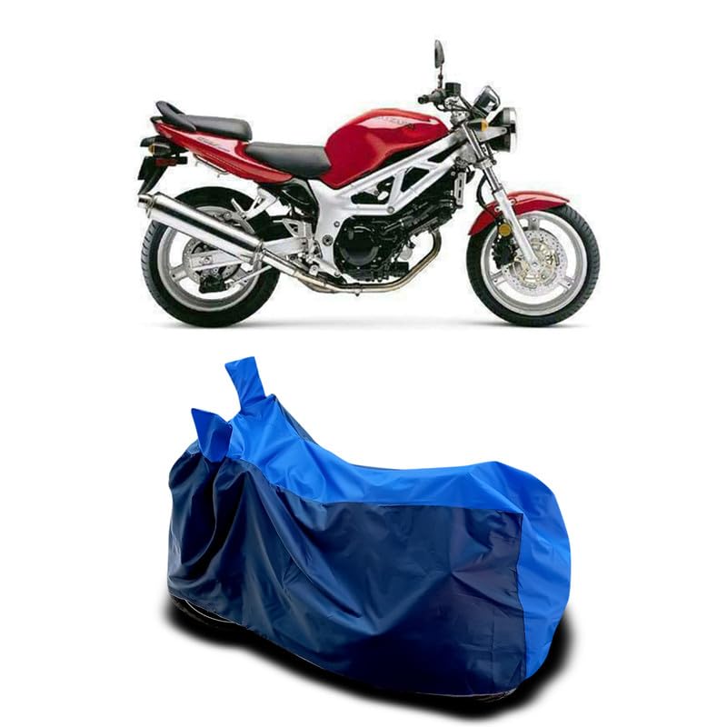 Image of DUFFEL-Two Wheeler Bike Body Cover Compatible for Suzuki Sv 650 Bs6 Heat Protectio /UV-Rays /Birds Dropping /DustProof /Waterproof All Variants [Nevay Blue]