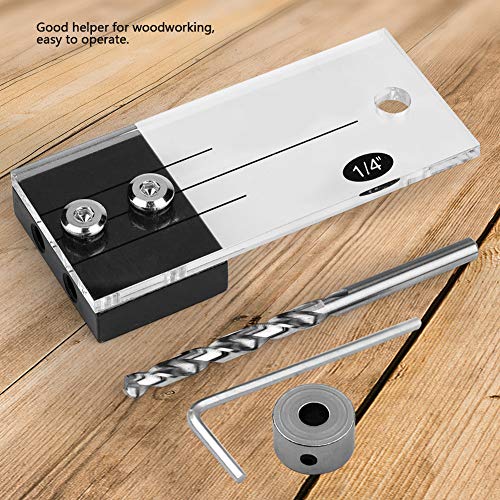 Pocket Hole Jig Step Drill , Jig Bit Set Dowel Hole Drilling Guide Locator Woodworking Tool - Image 3