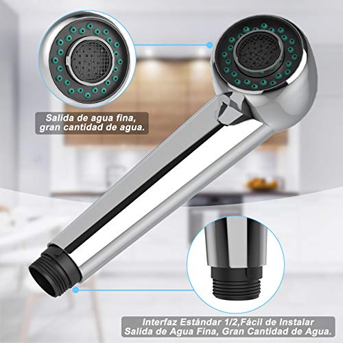 Rovtop-Grifos-para-Fregadero-Grifo-de-Cocina-2-Modos-Spray-de-Grifo-Ducha-Cabeza-de-Mano-Rociador-Extraible-Monomando-Fregadero-de-Reemplazo Rovtop-Grifos-para-Fregadero-Grifo-de-Cocina-2-Modos-Spray-de-Grifo-Ducha-Cabeza-de-Mano-Rociador-Extraible-Monomando-Fregadero-de-Reemplazo