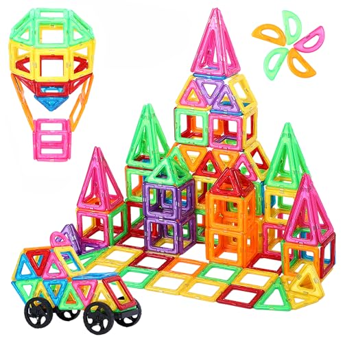 NorthBeland Bloques Construccion Niños 60 Piezas, Construcciones para Niños, 3D Bloques Magneticos Construccion Niños y Juguetes Niñas 3 4 5 6 7 Años