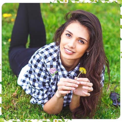 giegxin 40 pcs flower enamel pins for backpacks floral lapel pins bulk cute wildflower rose spring sunflower tulip lily hydrangeas brooch for women girl hat clothes bags accessories gifts