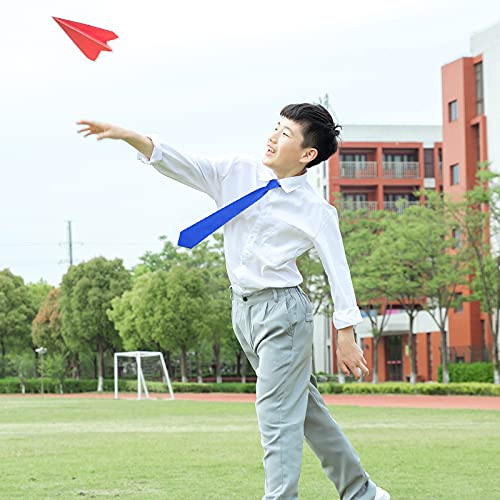 Sucrain 5Pcs Boy's Necktie Pre-Tied Adjustable Neck Strap Tie For Wedding Graduation School Cosplay Uniforms #TOP6