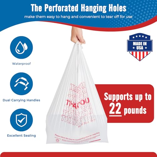 Save 10% on Fuxury 1000 Count Thank You Plastic Bags with code U44DQYBHYHAX - Image 3