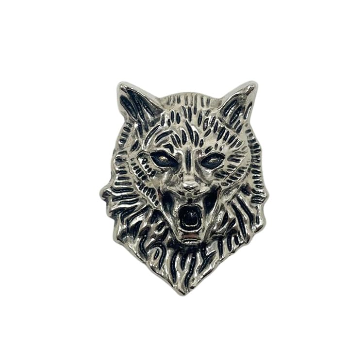 aamiya creations WOLF BROOCH ANTIQUE SILVER-picture-48