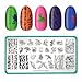 Maniology Forest Wonders Nail Stamping Plate Set, Mushrooms Frogs Manicure, Rainforest Woods Animal Nail Art (Magic Mushrooms (M280), Hop To It (M303))