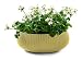 Keter Cozies Large Plastic Knit Texture 21" Planter Bowl with Removable Liner, Citrus Green