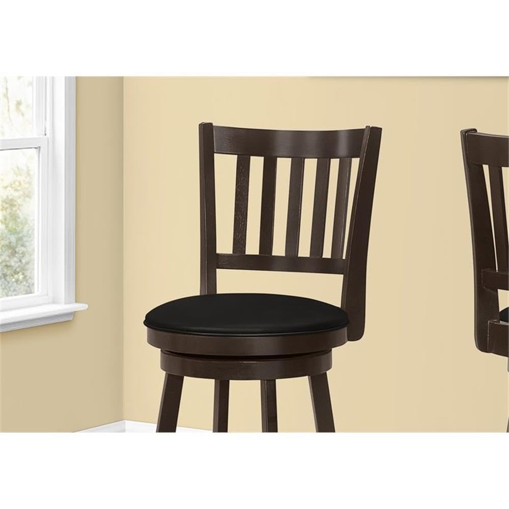 Amazon｜Monarch Specialties I 1236 バー高さ回転椅子 スラットバック