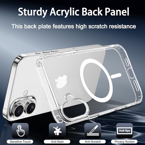 Image of for iPhone 16 Case Clear with Privacy Screen Protector